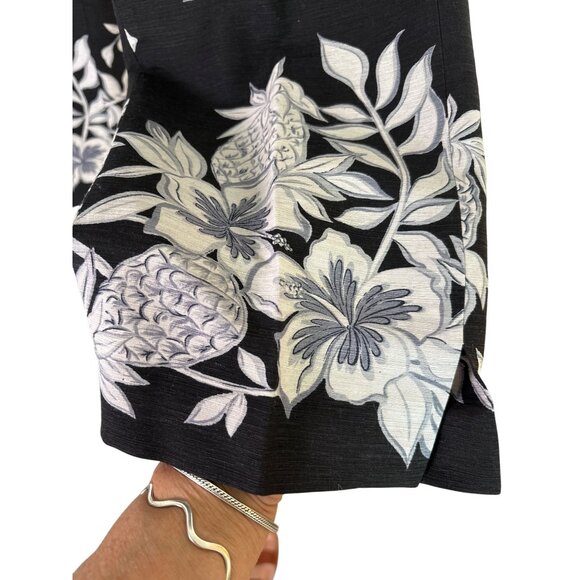 Tommy Bahama Women's‎ 100% Silk Pants Size 8 Lined Straight Leg Tropical Print - Picture 4 of 9